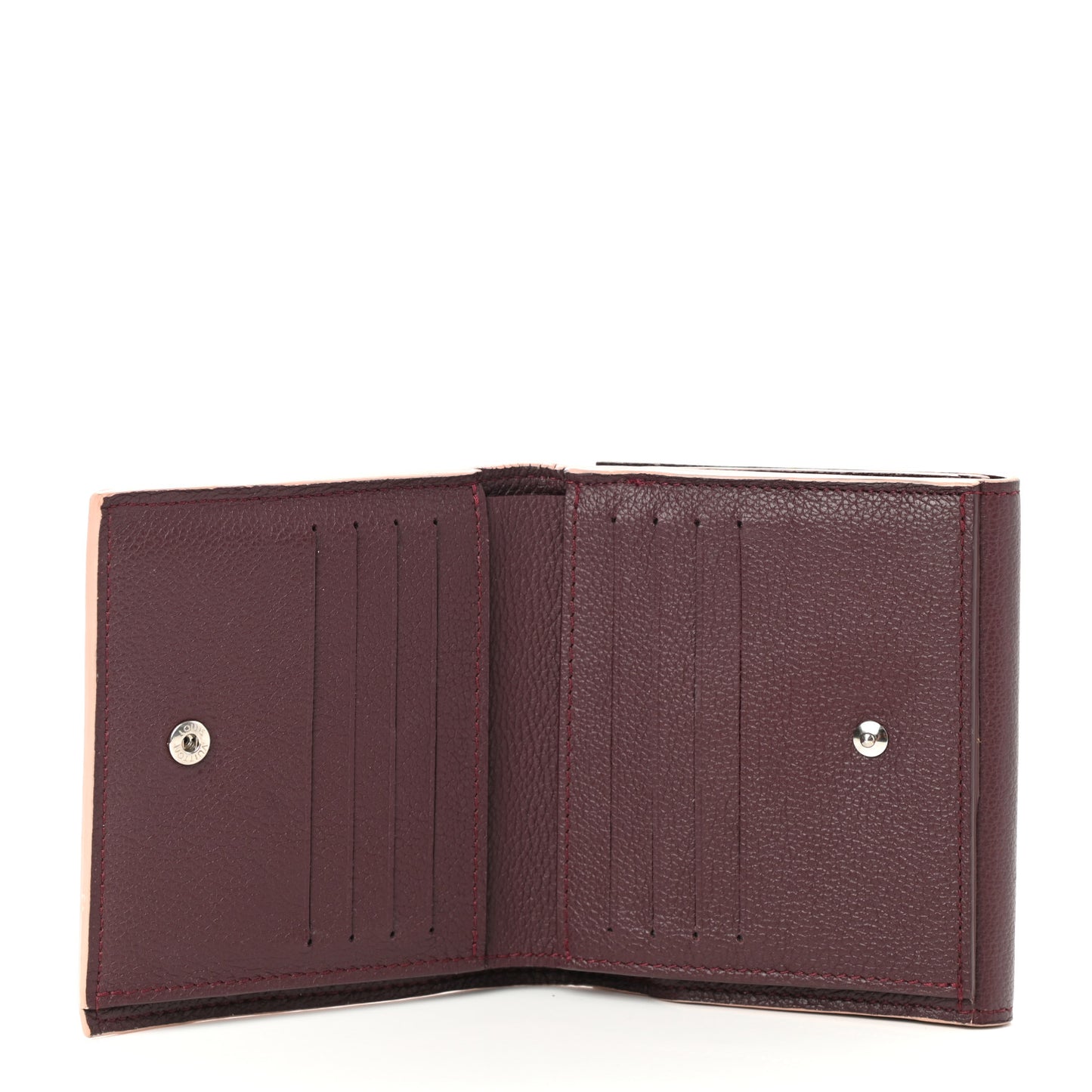 Calfskin LockMe II Compact Wallet Prune