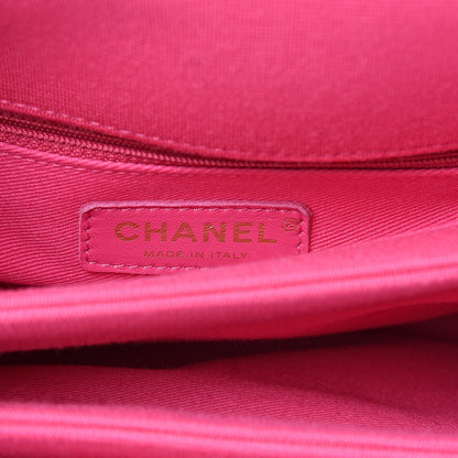 Chanel Jersey Chevron Quilted Small Trendy CC Dual Handle Flap Bag Pink 6 of 10