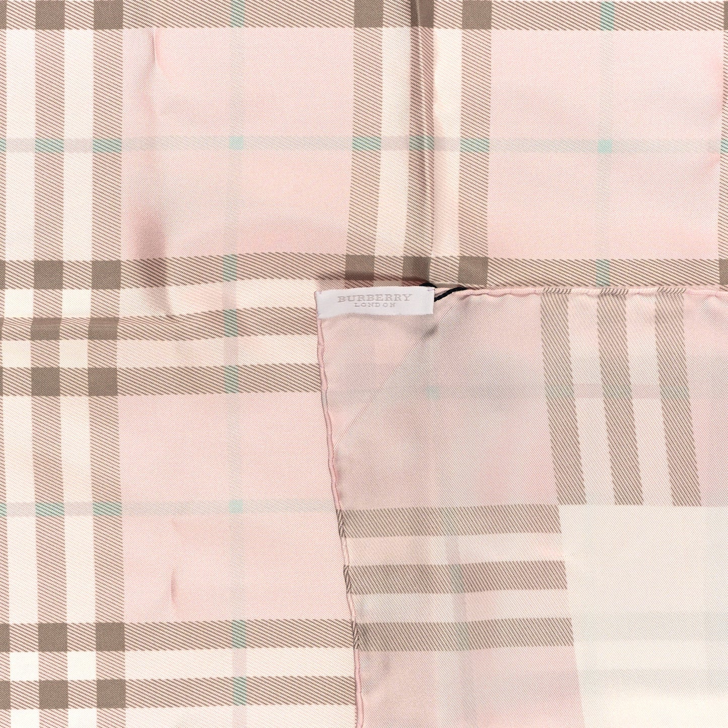 Silk Candy Check Square Scarf Pink