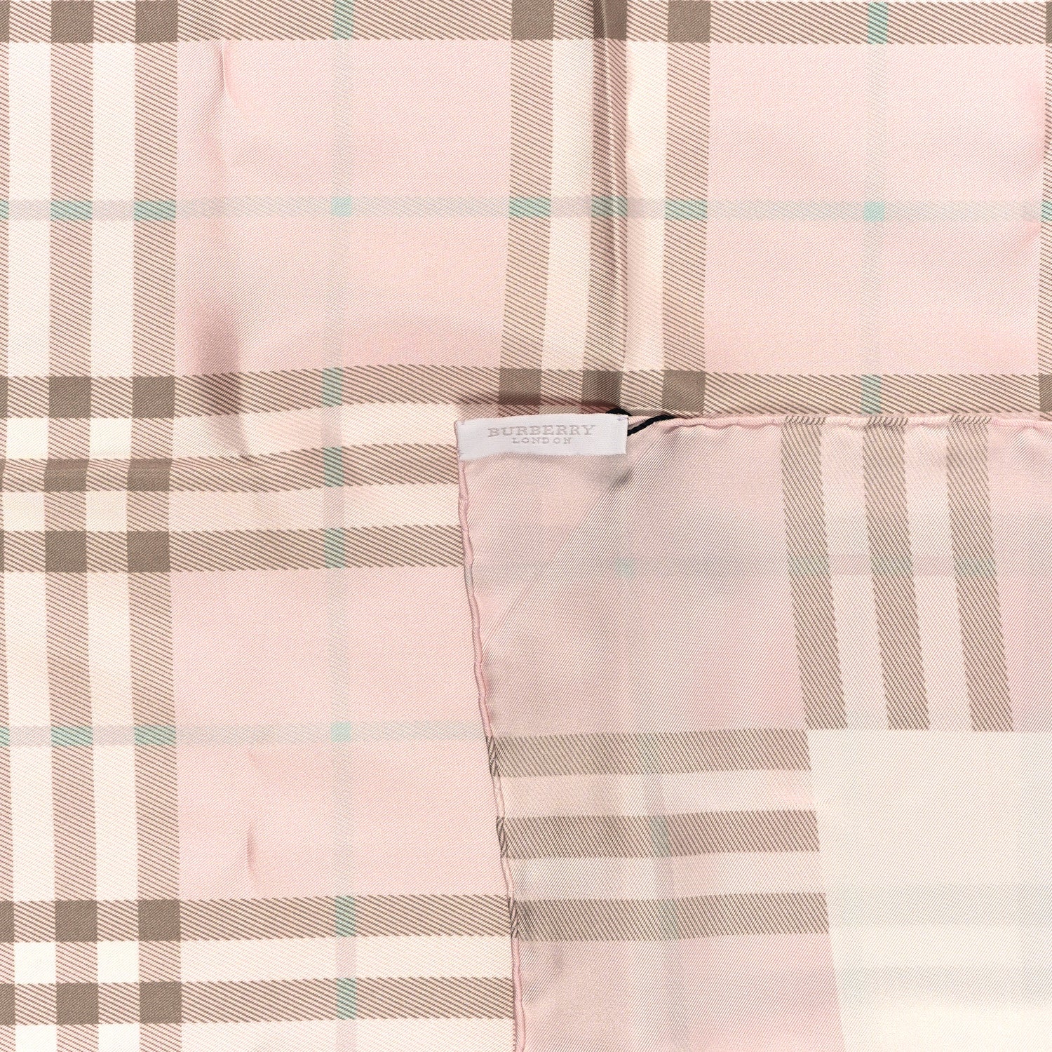 Burberry Silk Candy Check Square Scarf Pink 3 of 3