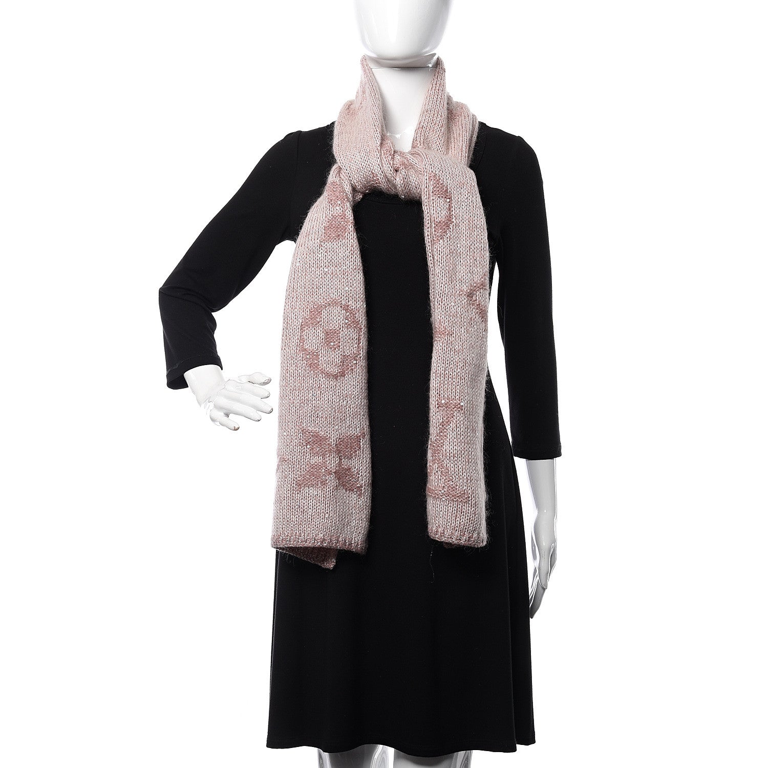 Louis Vuitton Monogram Sunset Mohair Scarf Aurore 2 of 4