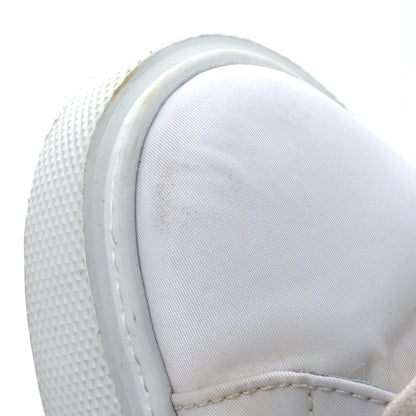 Prada Nylon Gabardine Triangle Logo Platform Sneakers 37 White 13 of 15