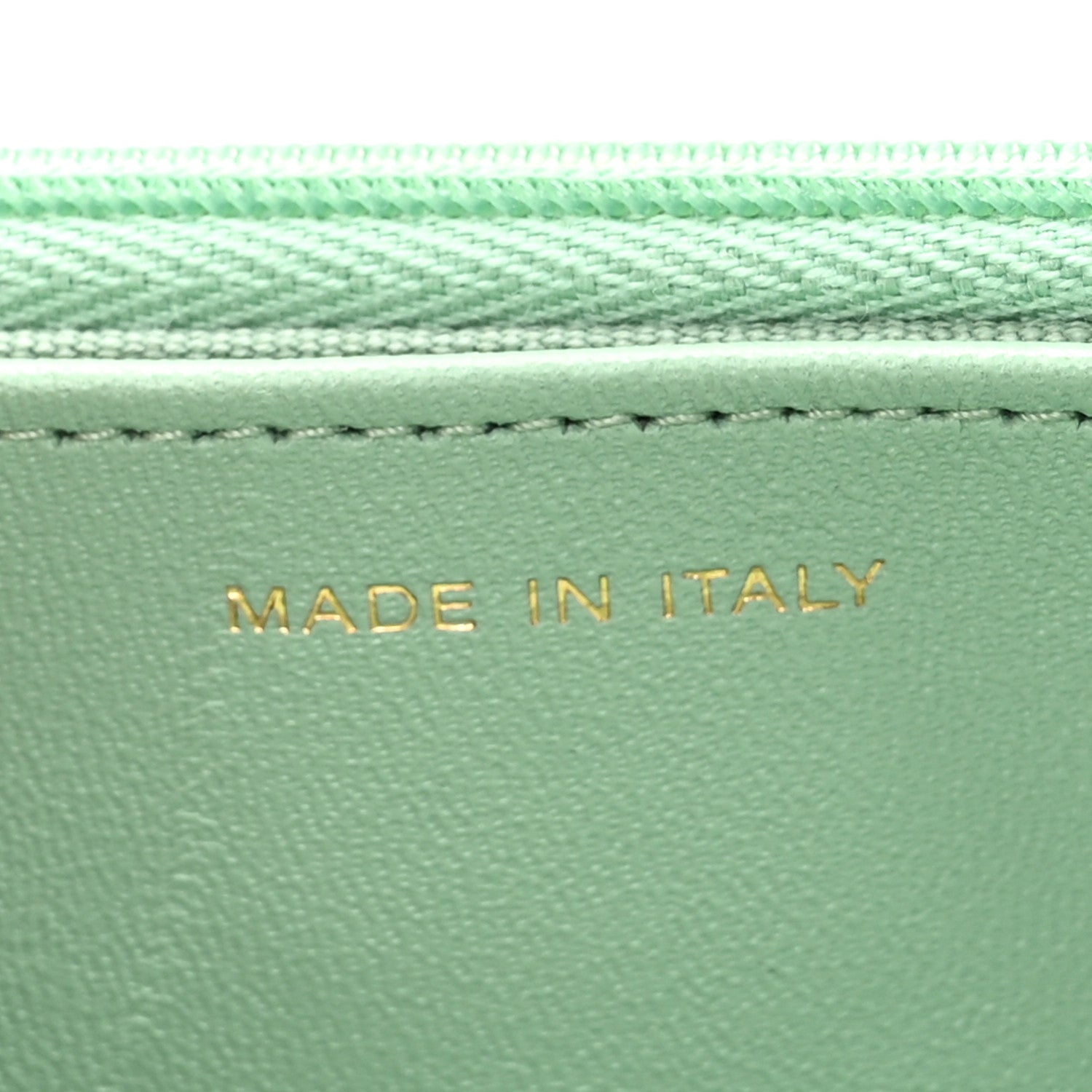 Chanel Lambskin Quilted Pearl Top Handle Wallet On Chain WOC Light Green 7 of 11