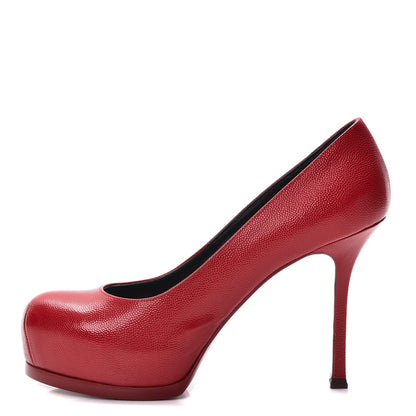 Saint Laurent Vernigolf Tribtoo Platform 80 Pumps 37.5 Rouge Orient 1 of 9