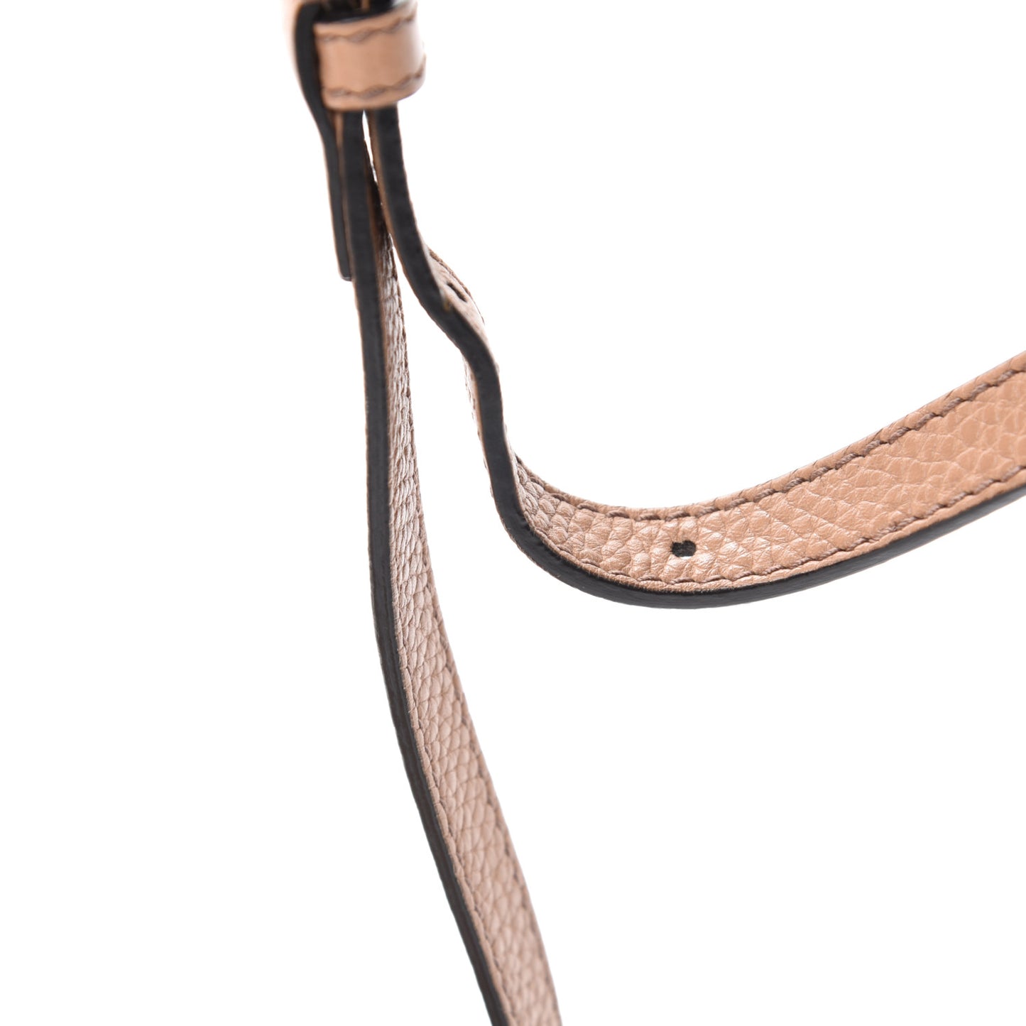 Pebbled Calfskin Small Soho Disco Bag Rose Beige