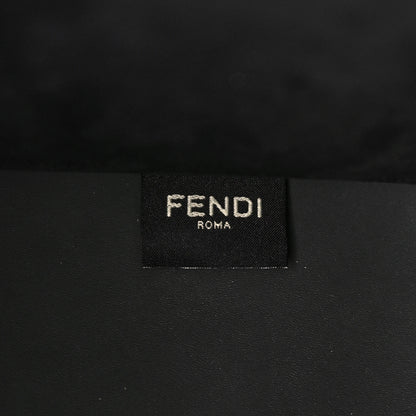 Fendi Vitello King Plexiglass Elaphe Python Print Logo Medium Fendi Sunshine Shopper Tote Dark Asphalt 7 of 9