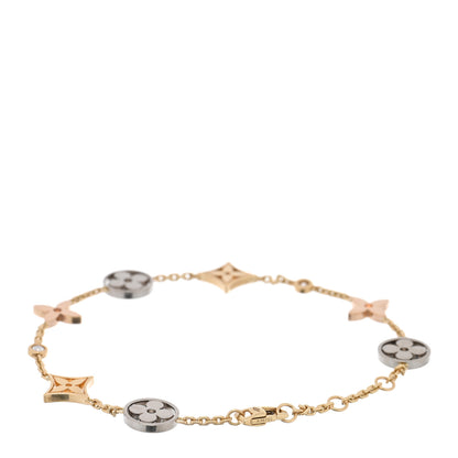 Louis Vuitton 18K Yellow White Pink Gold Diamond Idylle Blossom Bracelet 2 of 3