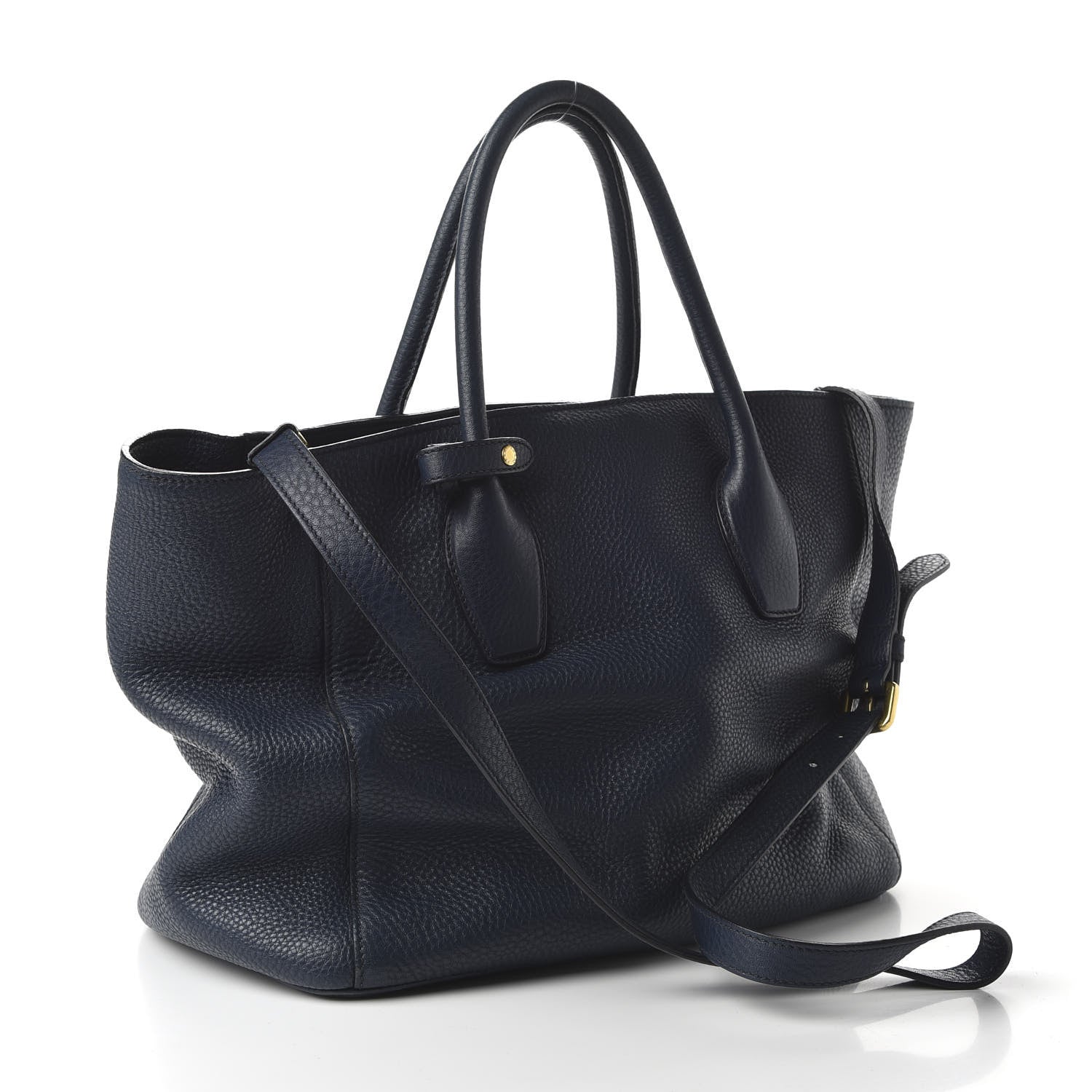 Prada Vitello Daino Tote Bluette 4 of 10