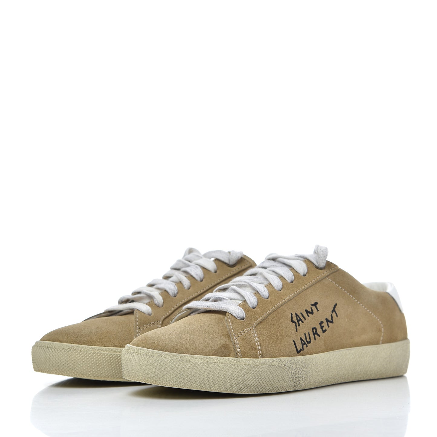 Distressed Suede Womens Court Classic Sneakers 38 Desert