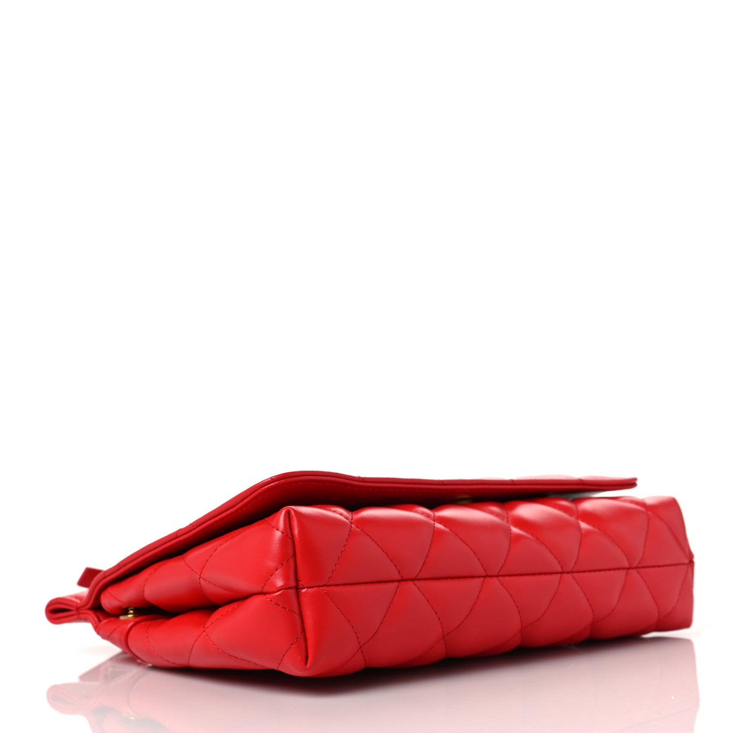 Balenciaga Nappa Calfskin Quilted Medium Touch B Shoulder Bag Bright Red 4 of 9