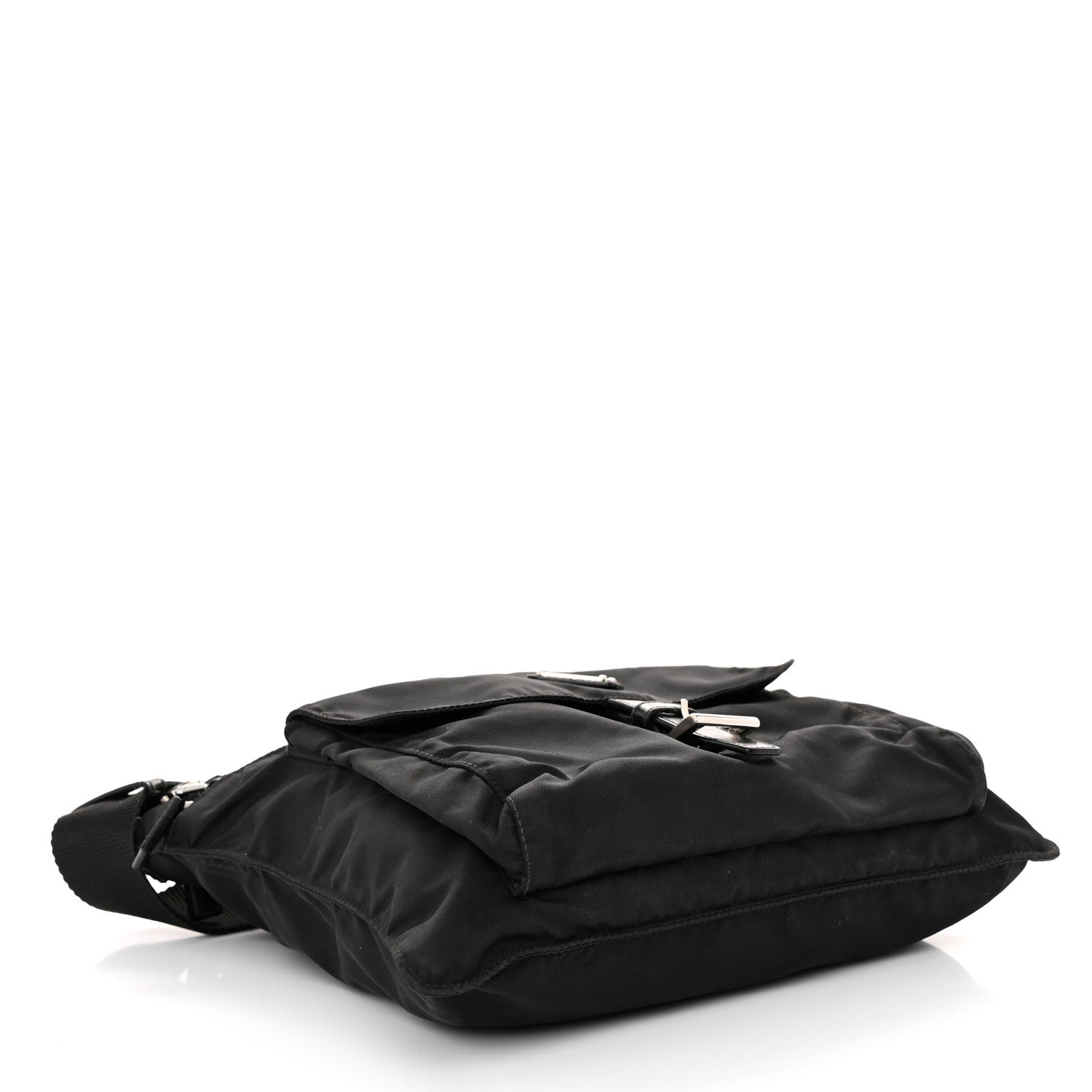 Prada Tessuto Nylon Messenger Bag Black 4 of 9
