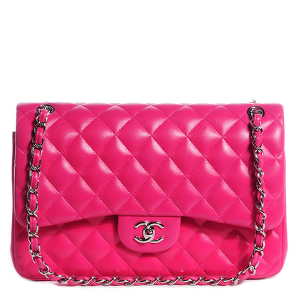 Chanel Lambskin Jumbo Double Flap Pink 1 of 8
