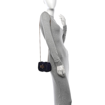 Christian Louboutin Calfskin Spiked Sweety Charity Crossbody Bag Purple 2 of 12