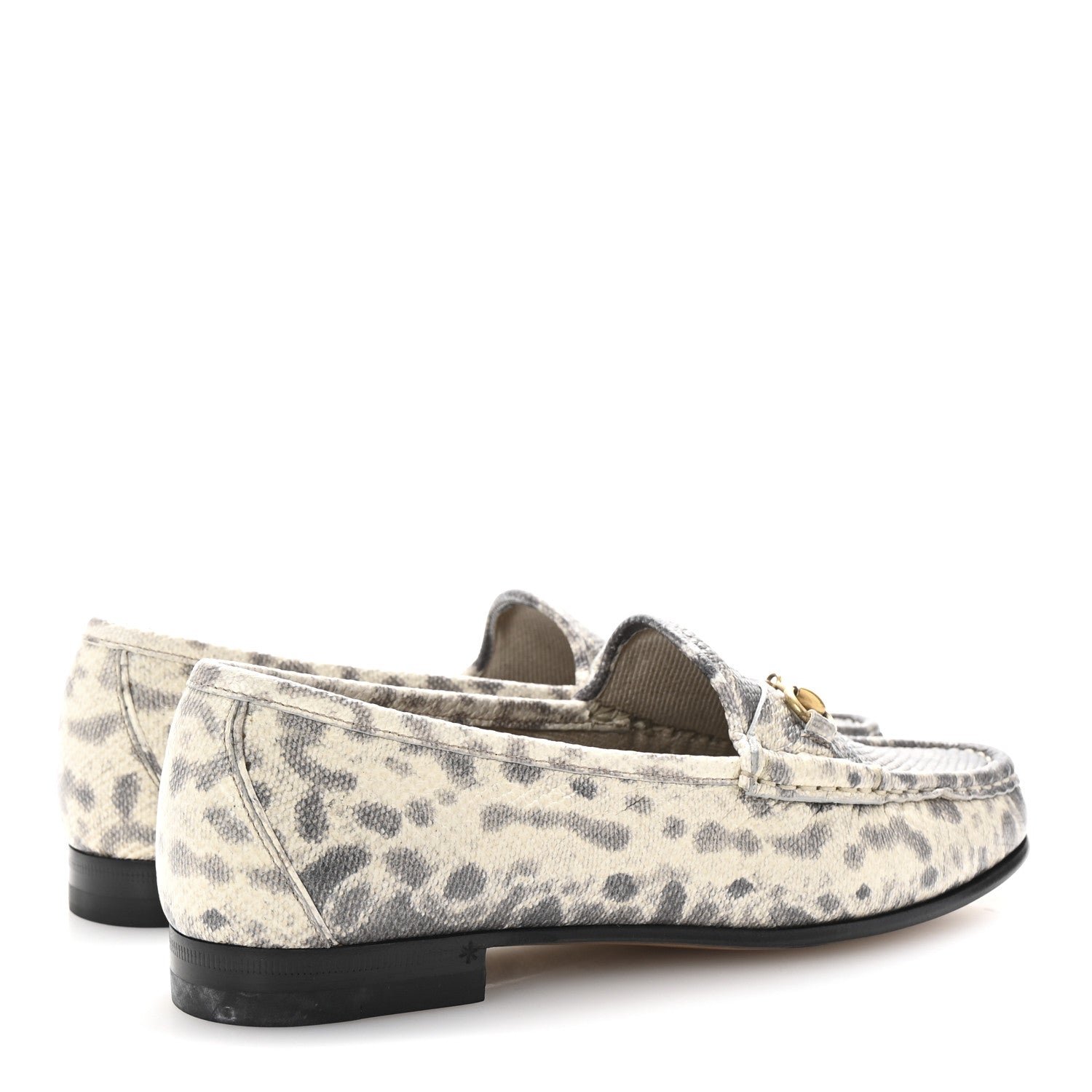 Gucci Lambskin Animalier Karung Printed Horsebit Loafers 36.5 Roccia 5 of 9