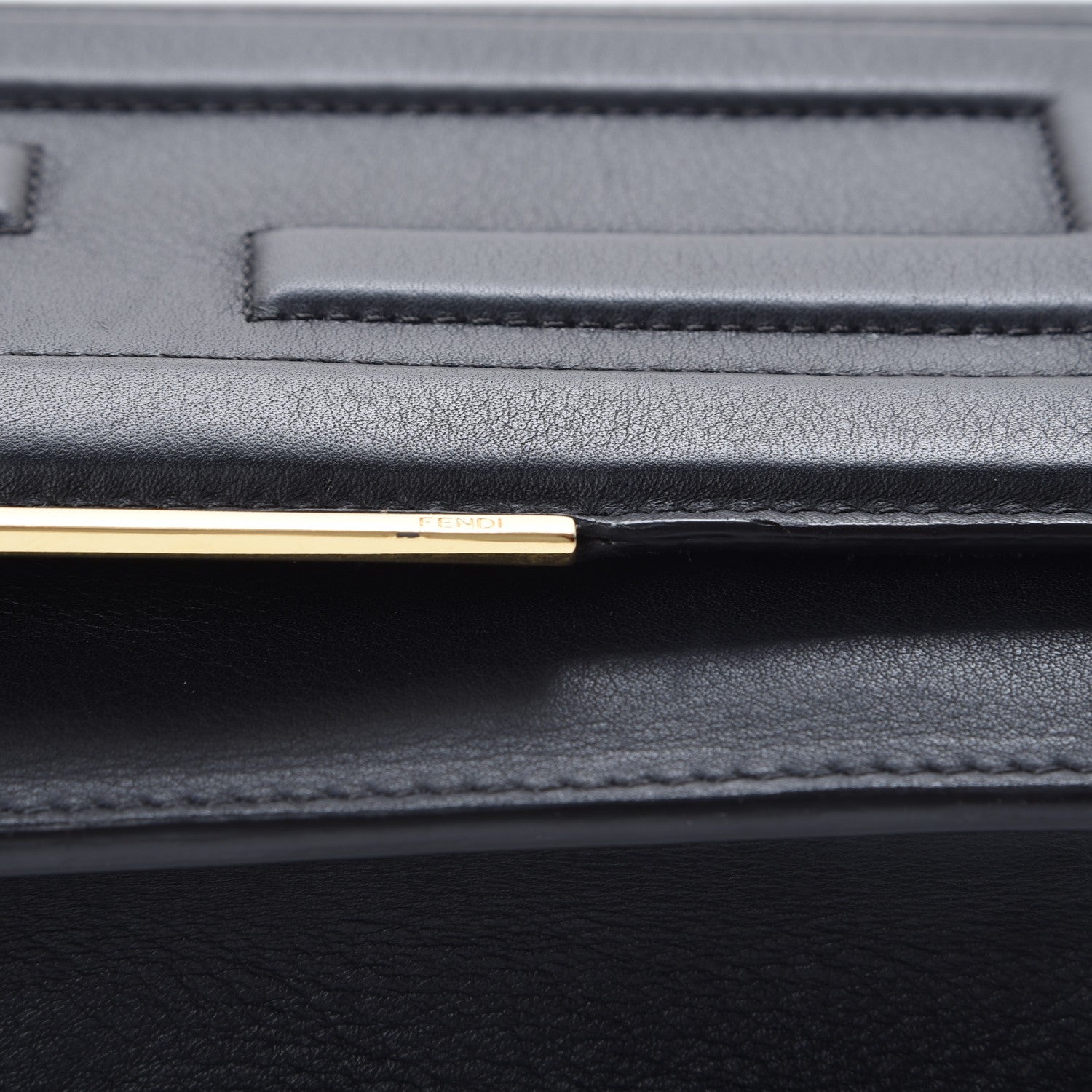 Fendi Vitello Flamingo Tube Wallet on Chain Black 9 of 10