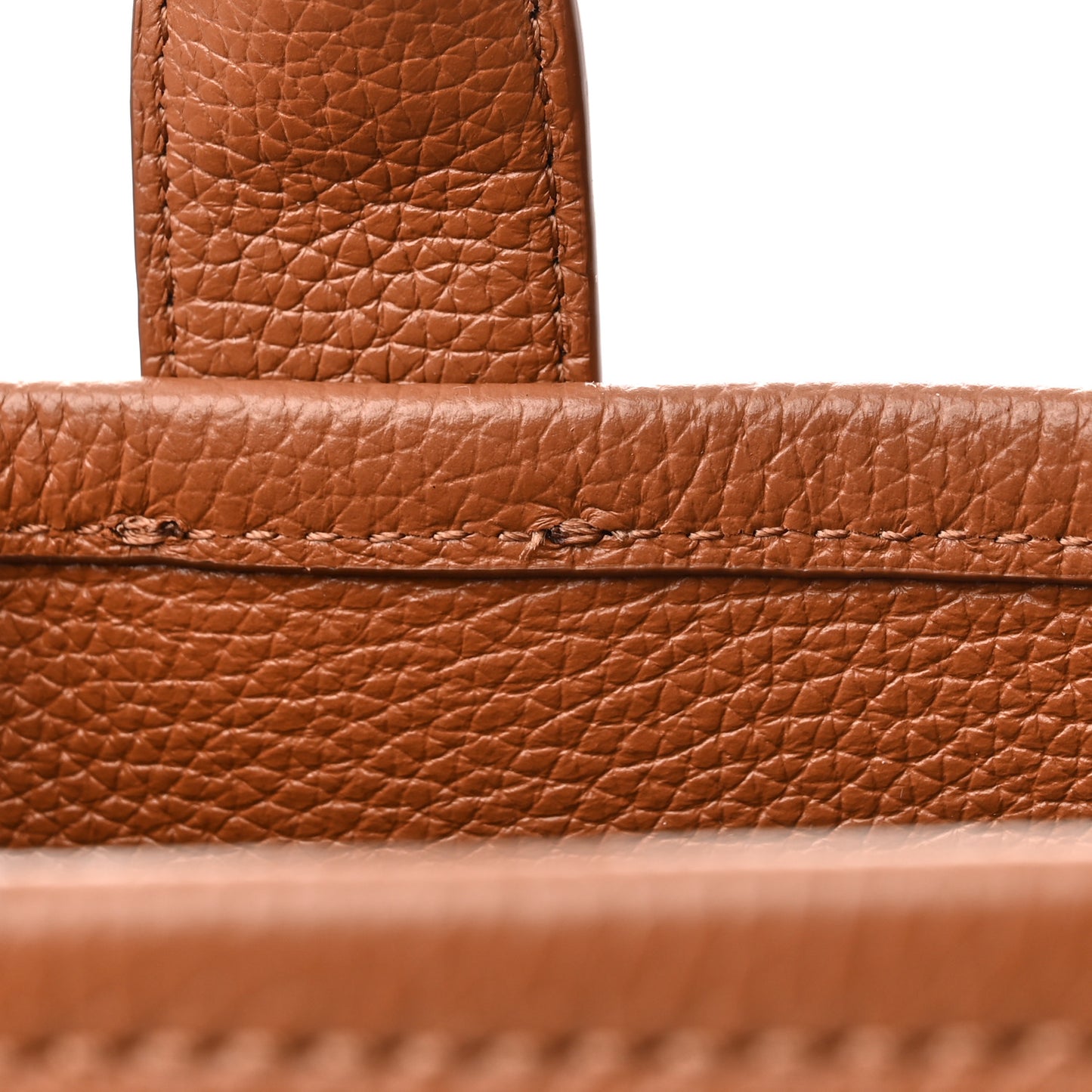 Grained Calfskin Small The Tote Bag Argan Oil