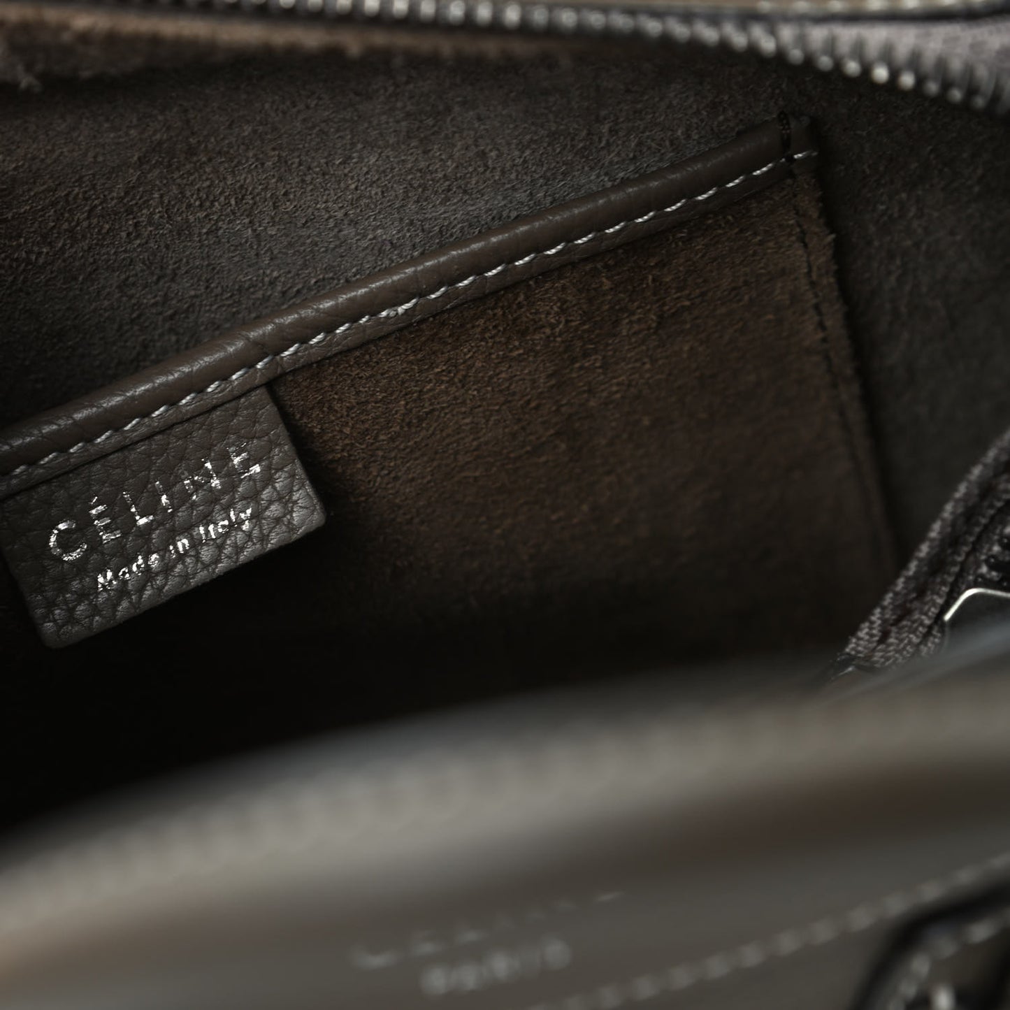 Drummed Calfskin Nano Luggage Souris