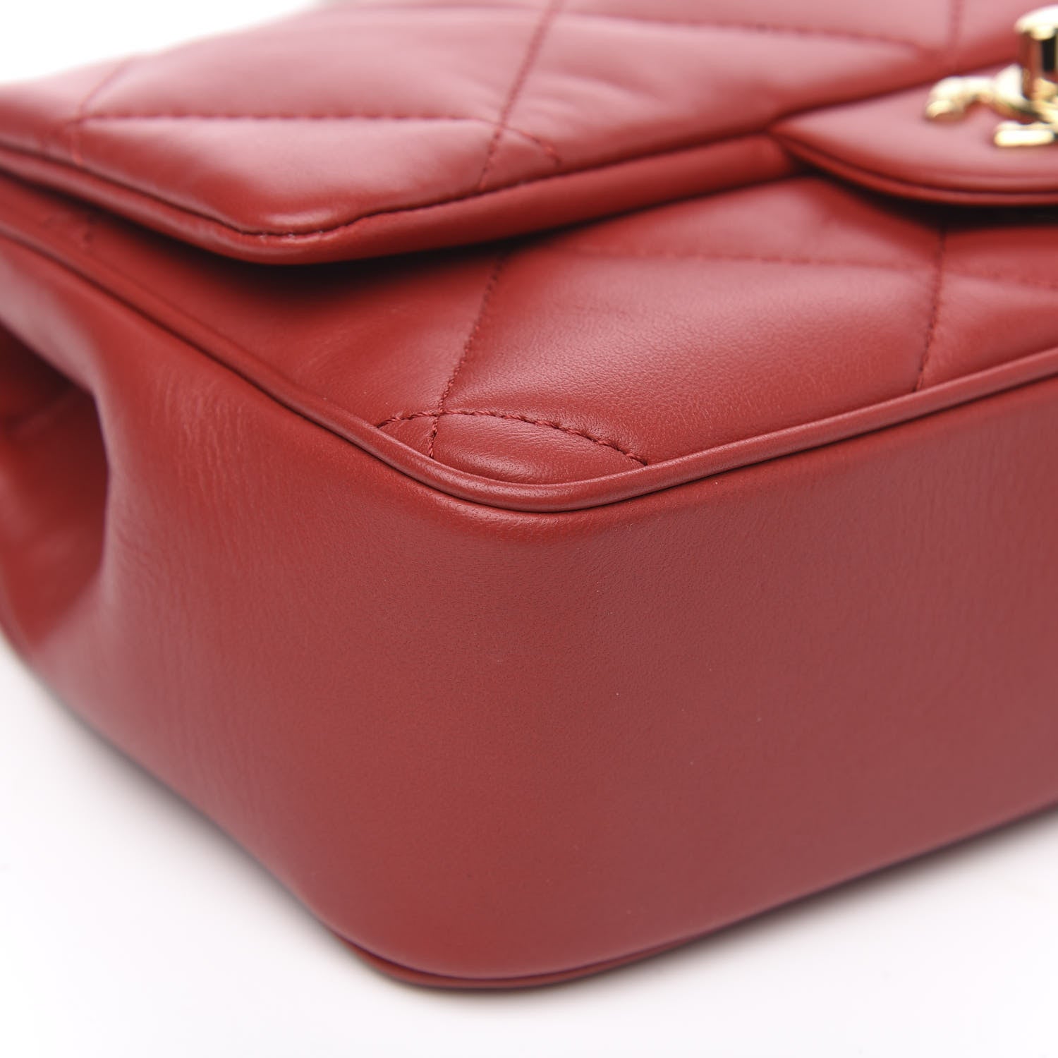 Chanel Lambskin Quilted Small Easy Carry Flap Red 8 of 10