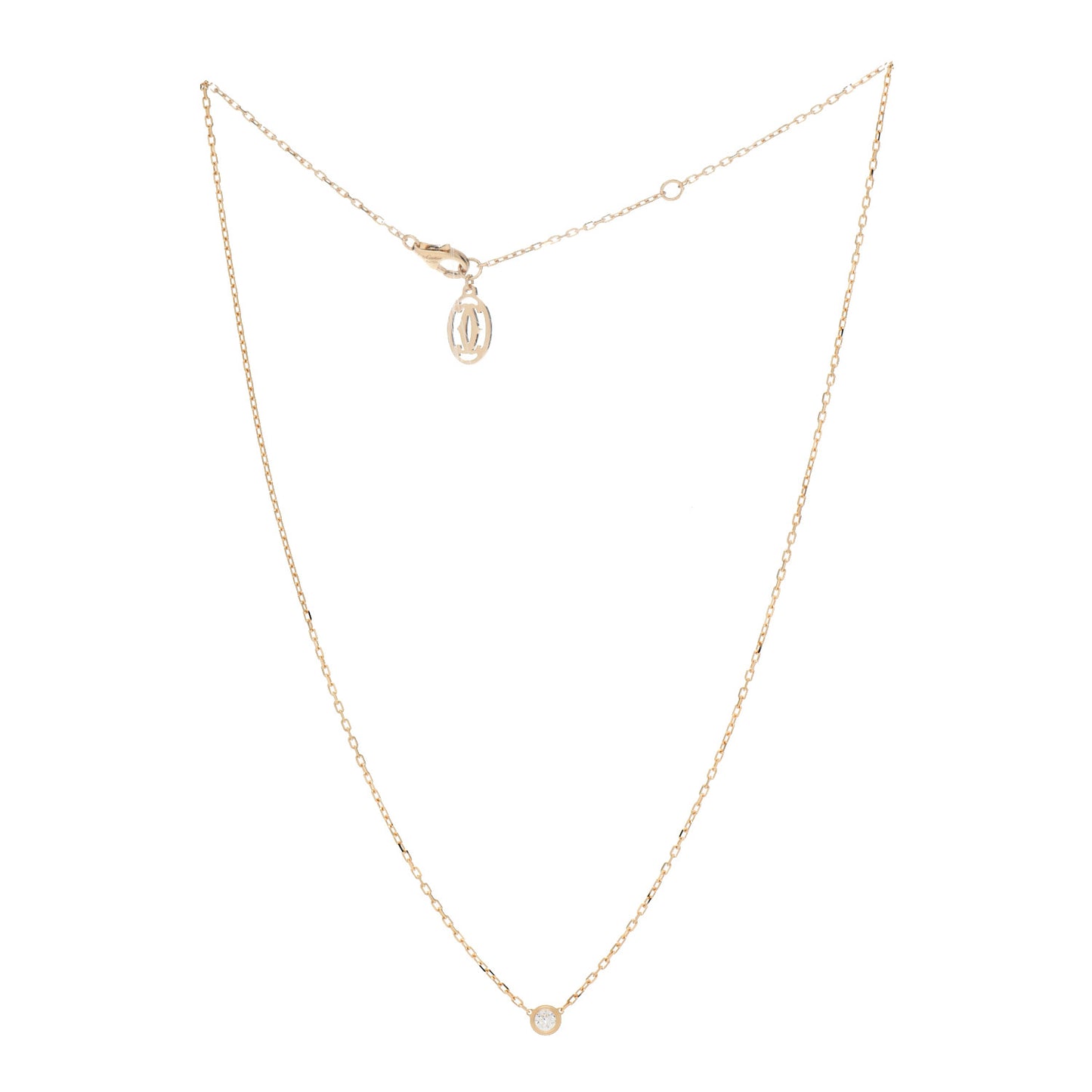 18K Yellow Gold Diamond SM D'Amour Pendant Necklace
