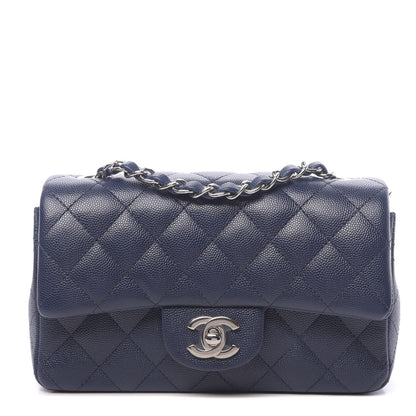 Chanel Caviar Quilted Mini Rectangular Flap Navy 1 of 11