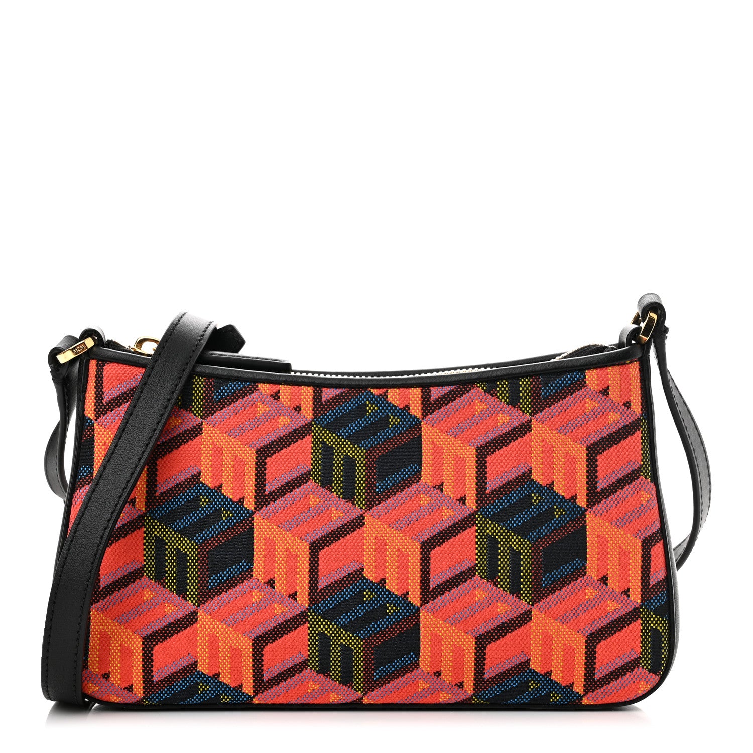 MCM Jacquard Cubic Monogram Rockstar Shoulder Bag Multicolor 1 of 10