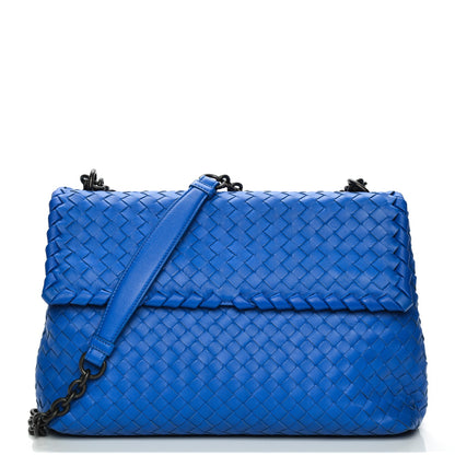 Bottega Veneta Nappa Intrecciato Medium Olimpia Bag Blue Royal 1 of 8