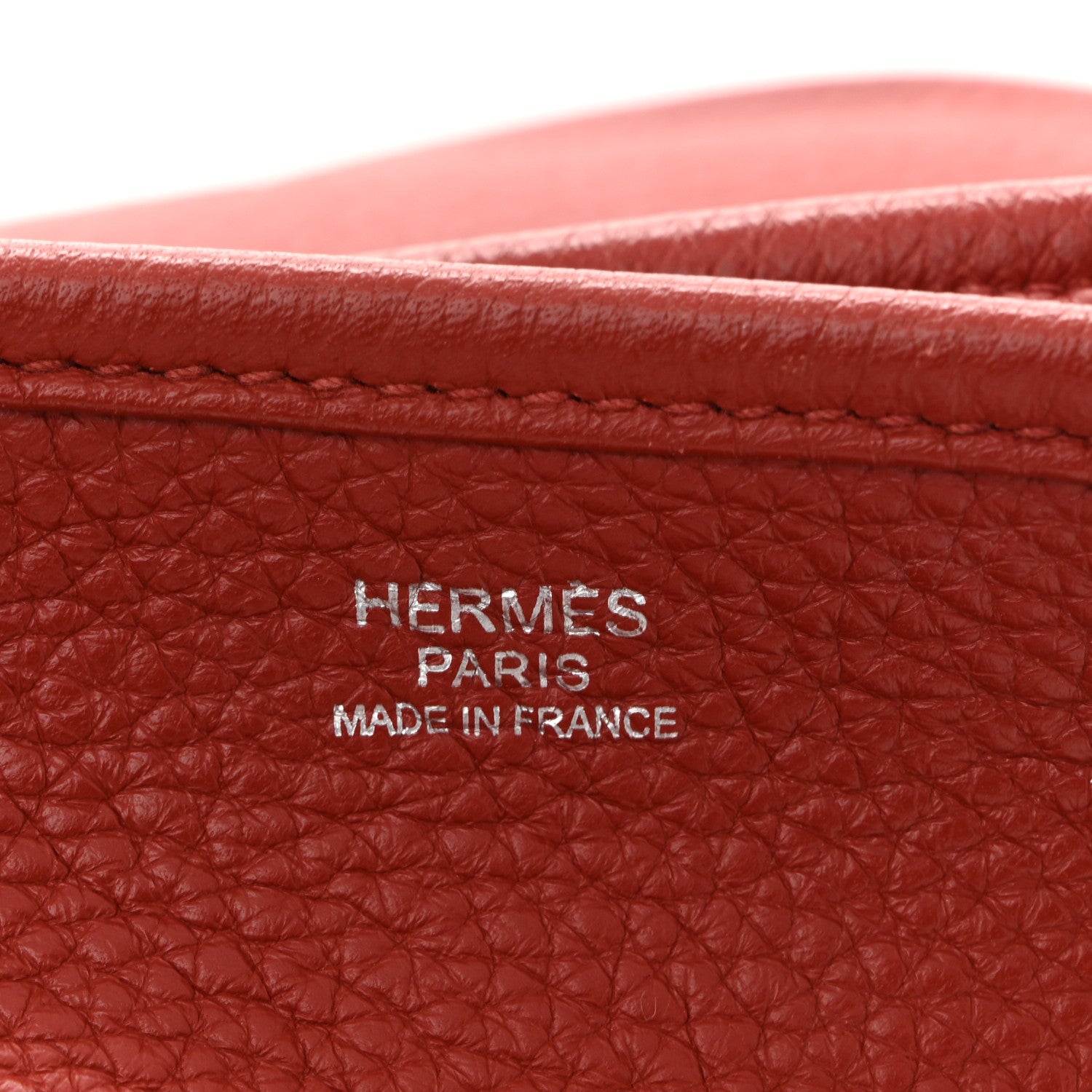 Hermes Taurillon Clemence EVELYNE III GM Rouge Venetian 6 of 12