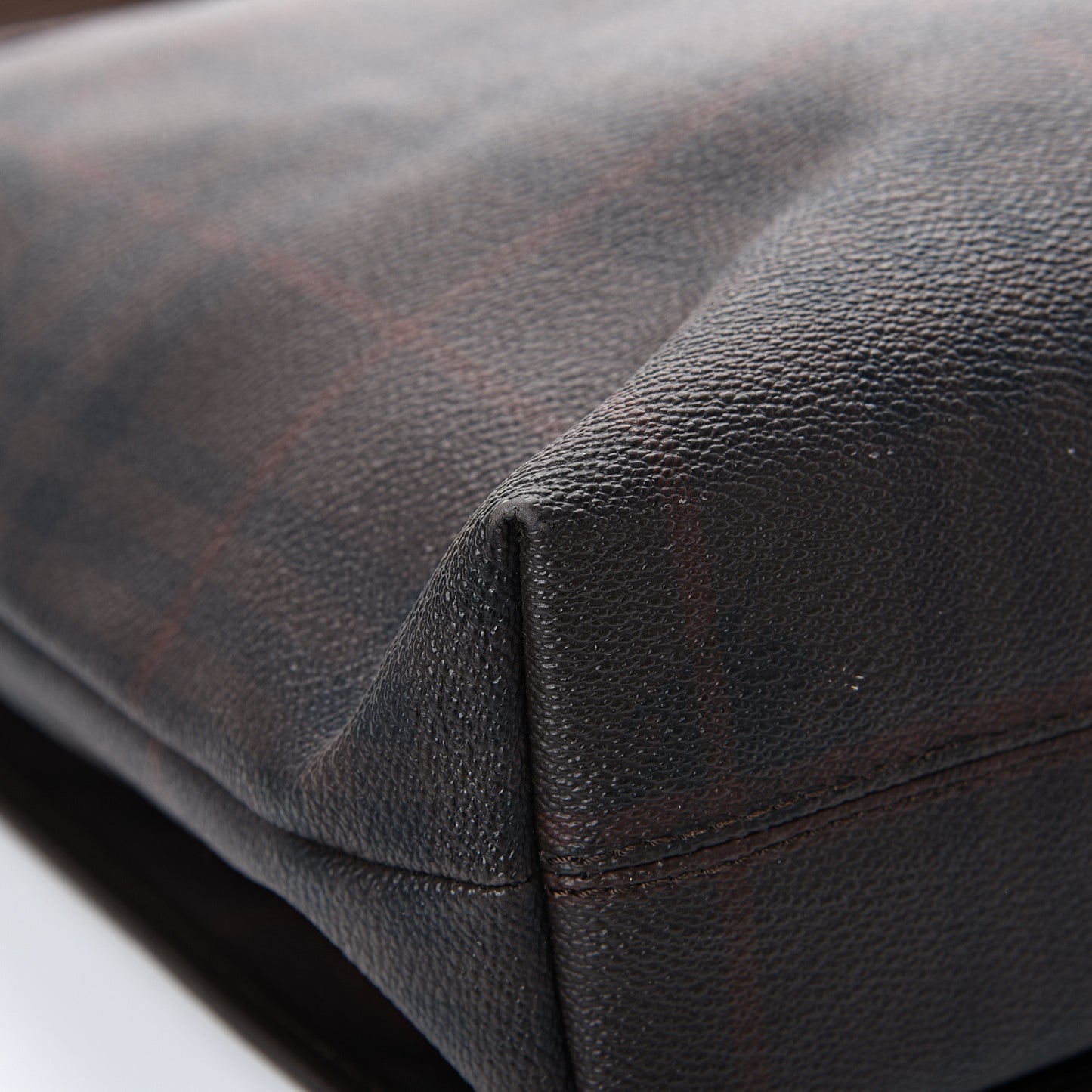 Smoked Haymarket Check Messenger Bag Brown