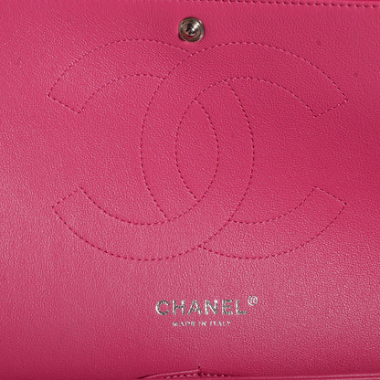 Chanel Lambskin Quilted Jumbo Double Flap Dark Pink 7 of 9