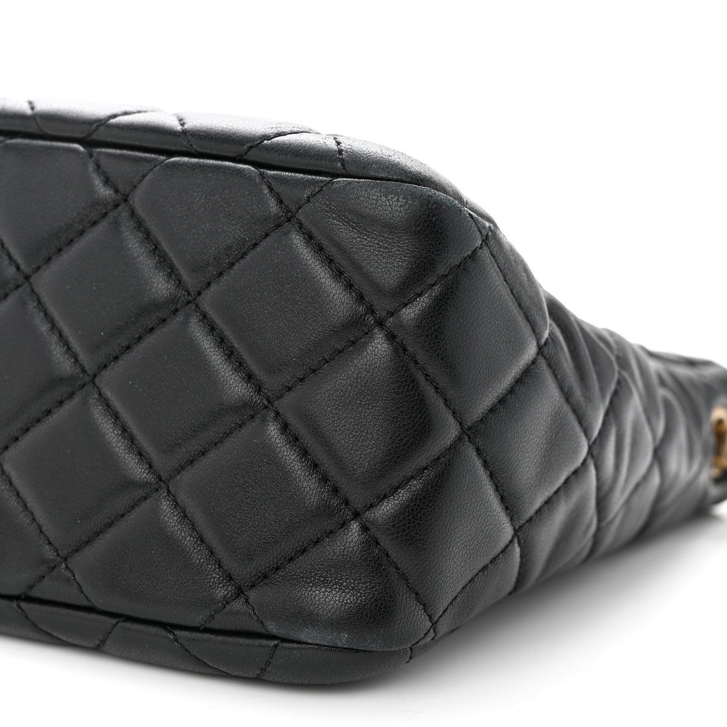 Chanel Lambskin Quilted Small Pearl Crush Hobo Black 10 of 10