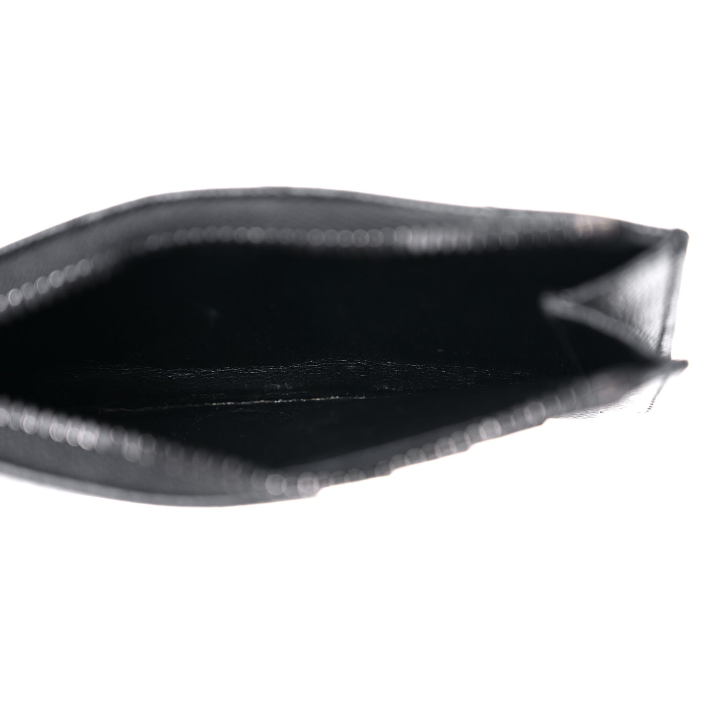 Grain De Poudre Matelasse Chevron Monogram Fragments Zippered Card Case Black