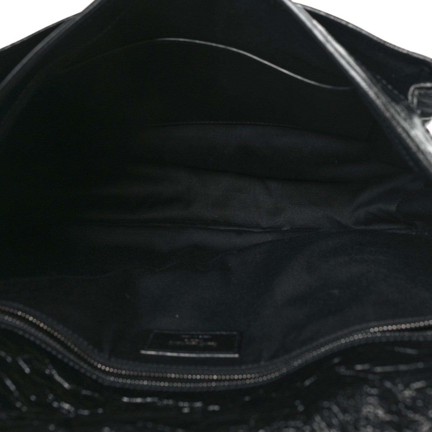 Saint Laurent Crinkled Calfskin Matelasse Monogram Large Niki Chain Satchel Black 5 of 9