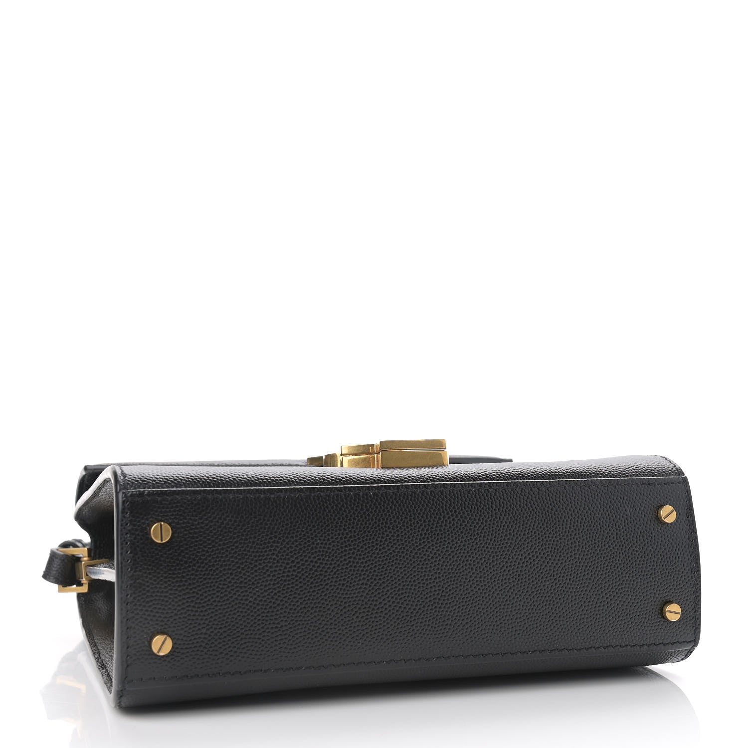 Saint Laurent Grain de Poudre Mini Classic Monogram Cassandra Top Handle Black 4 of 8