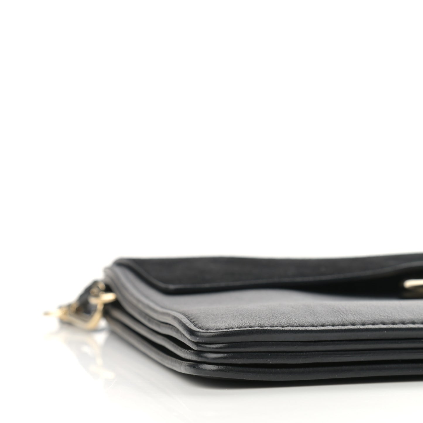 Suede Calfskin Medium Faye Shoulder Bag Black