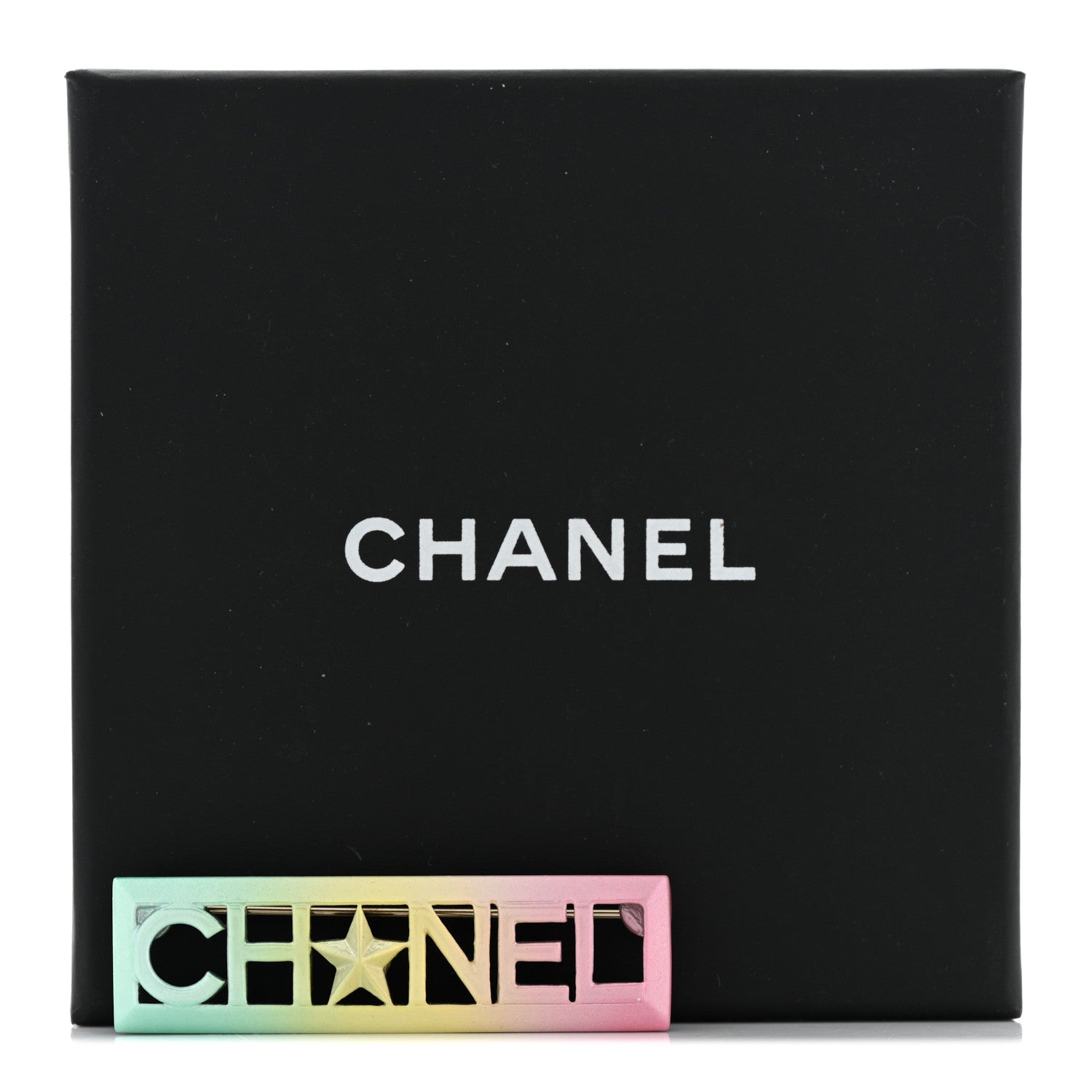 Chanel Metal Rainbow Star Logo Brooch Multicolor 6 of 6