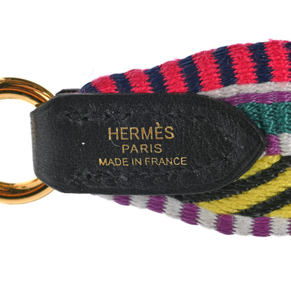 Hermes Toile Swift 25mm Sangle Cavale Shoulder Strap Multicolor Black 3 of 5