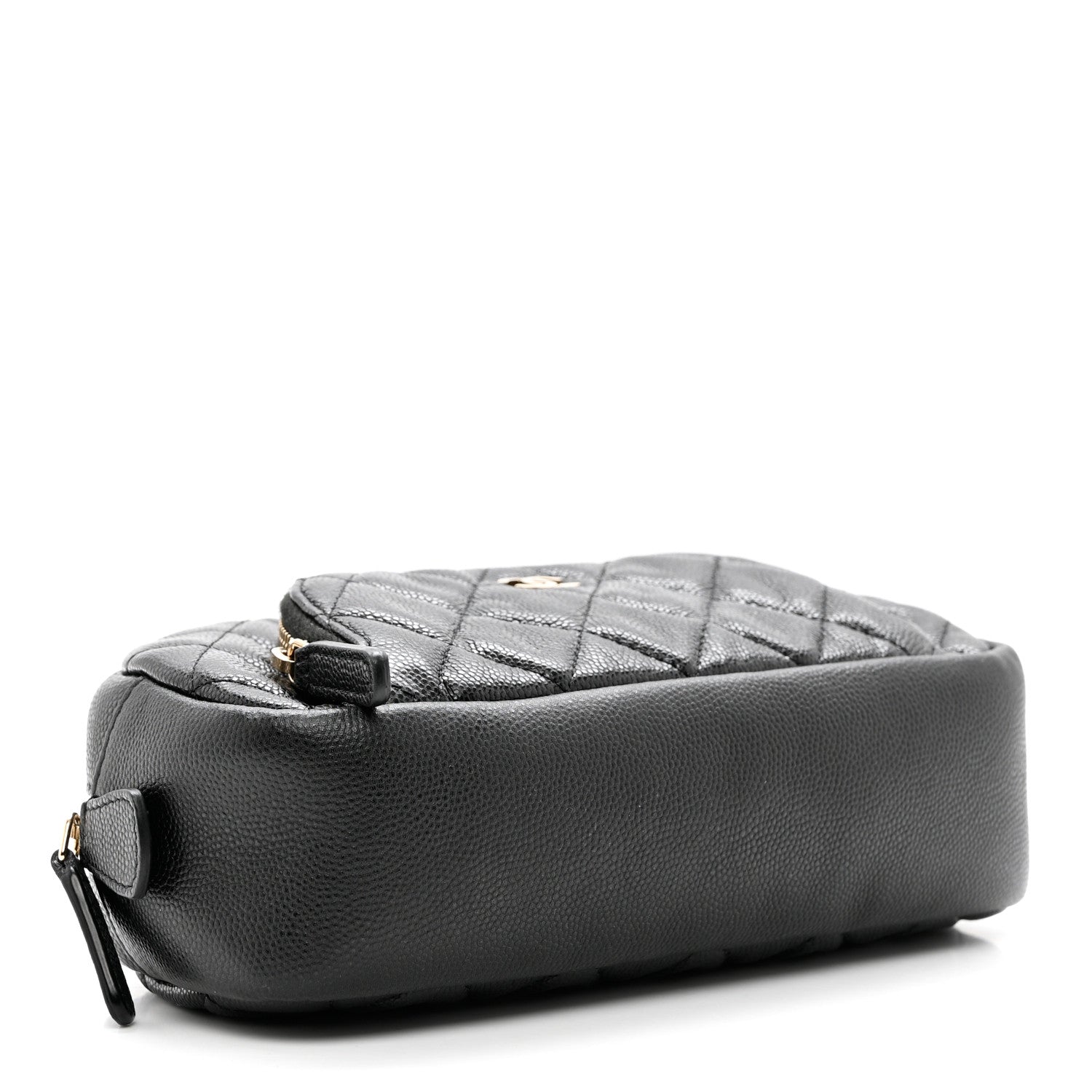 Chanel Caviar Quilted Double Zip Pouch Black 4 of 7
