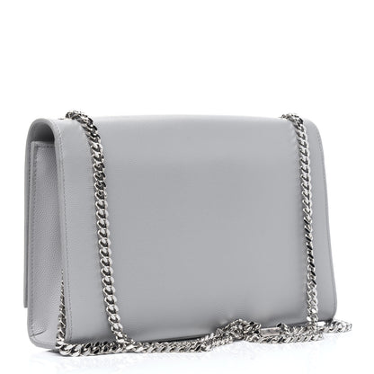 Saint Laurent Grain De Poudre Medium Classic Monogram Kate Satchel Souris 3 of 10