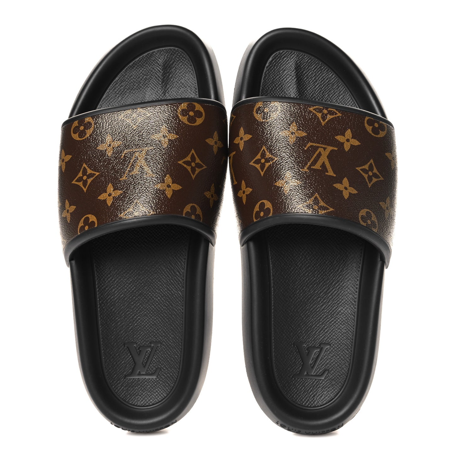 Rubber Monogram Mens Waterfront Mules 11 Macassar