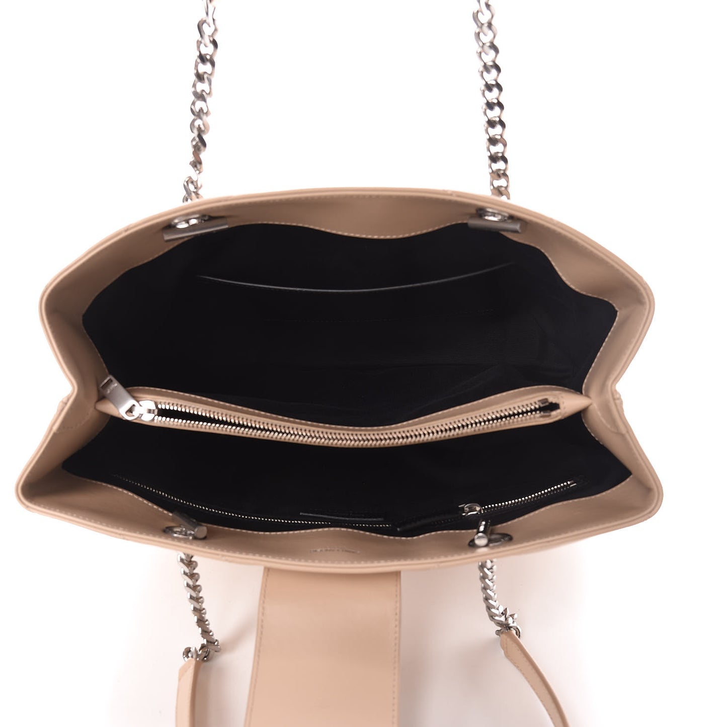 Calfskin Y Quilted Monogram Large Loulou Shopper Nude Powder