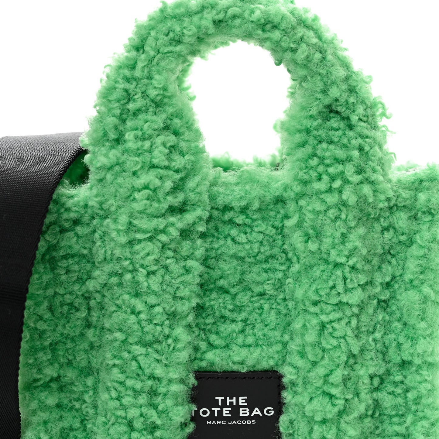 Polyester Cotton Mini The Teddy Traveler Tote Bag Fluffy Green