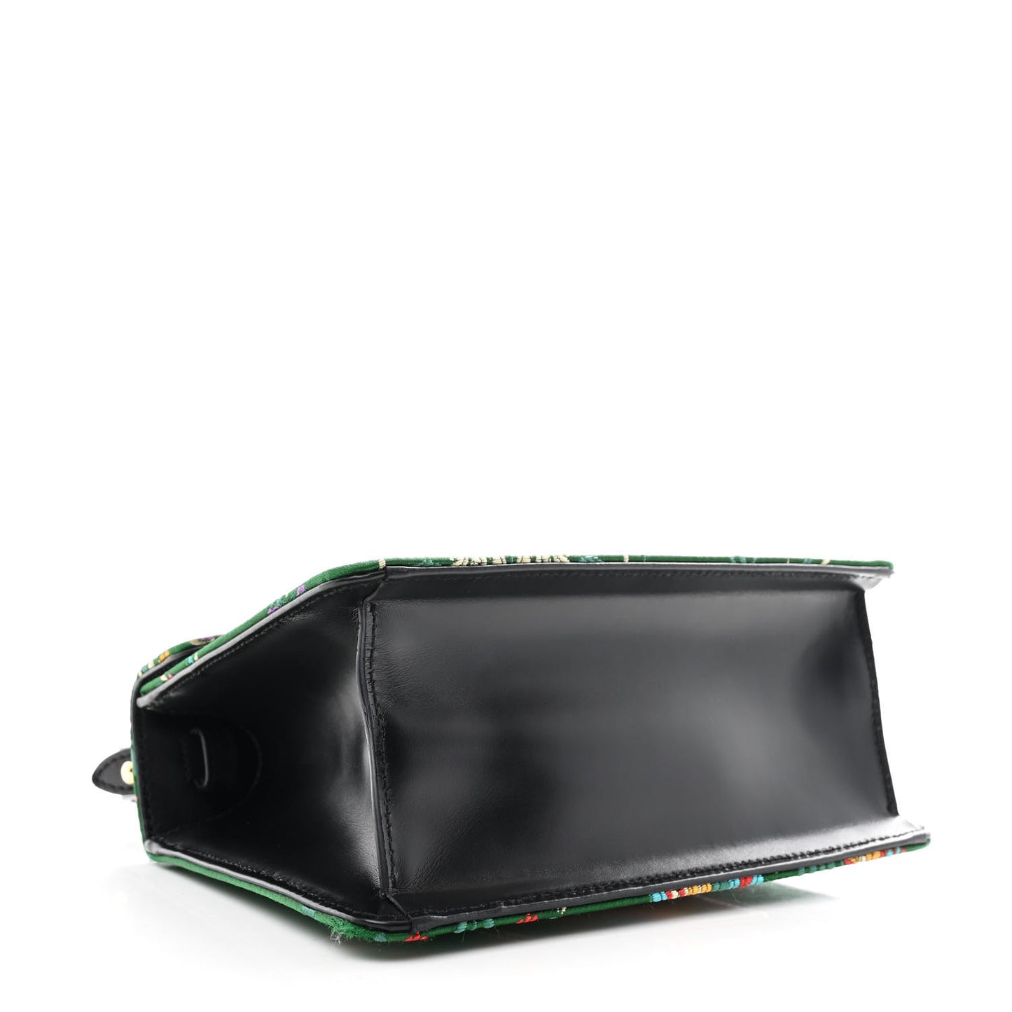 Jacquard Floral Mini Sylvie Top Handle Bag Green Multicolor Black