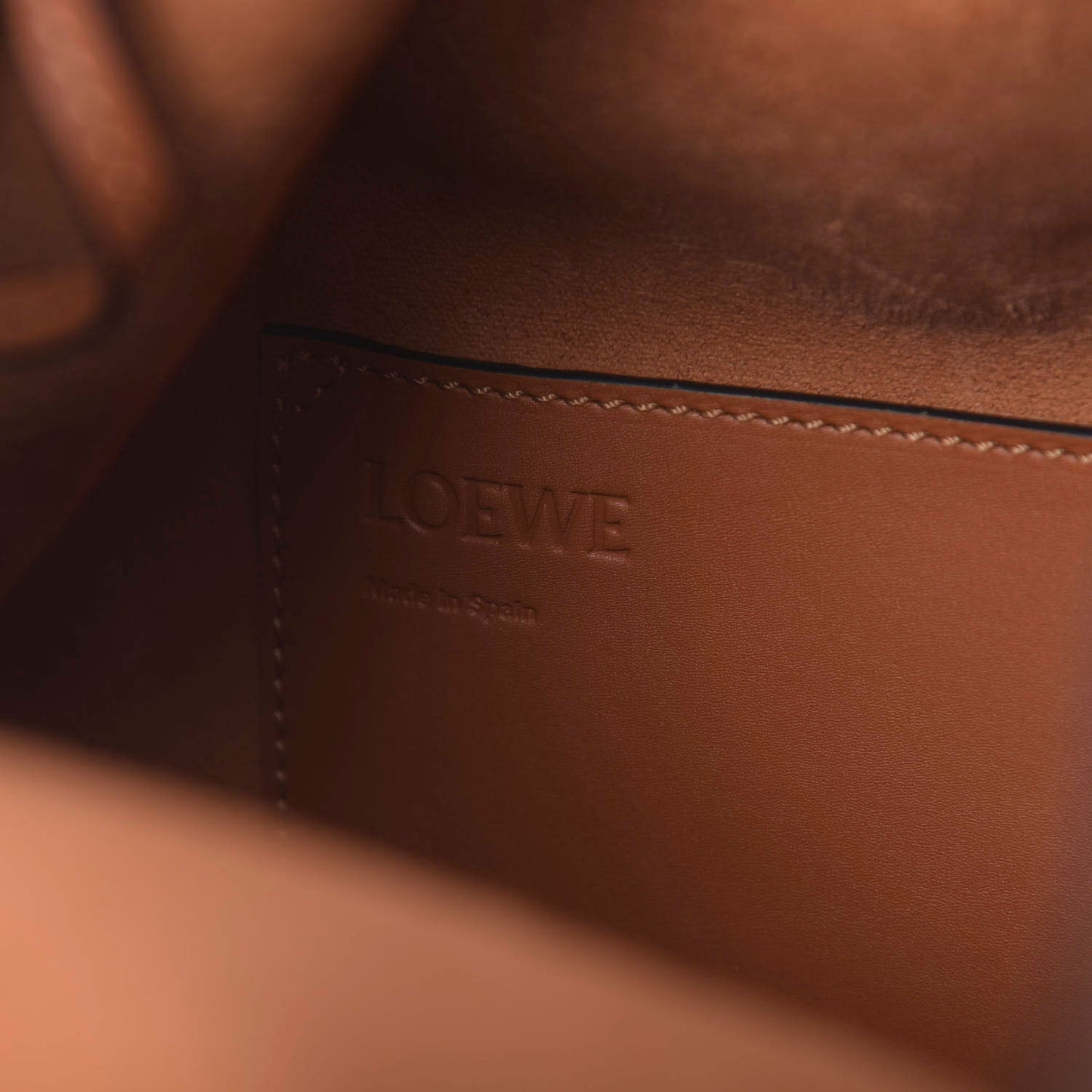 Calfskin Balloon Bucket Bag Tan