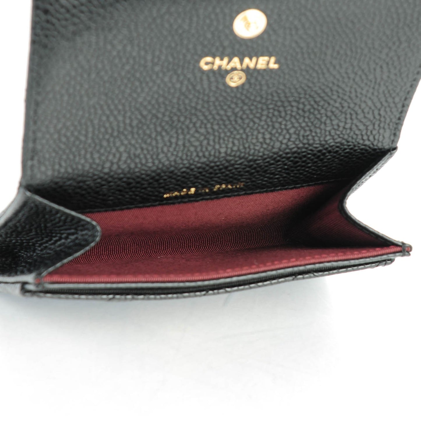 Caviar Quilted Card Holder Black