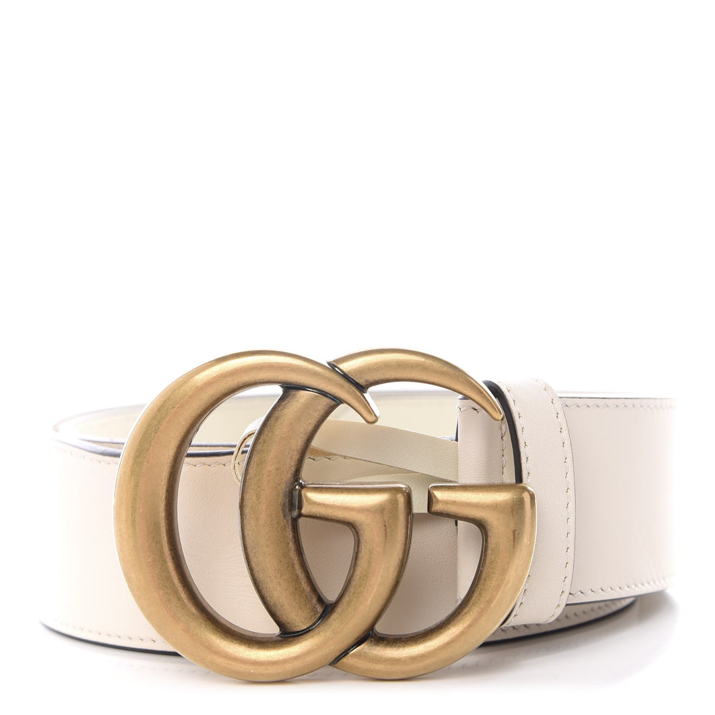 Calfskin Double G 40mm Belt 85 34 Mystic White