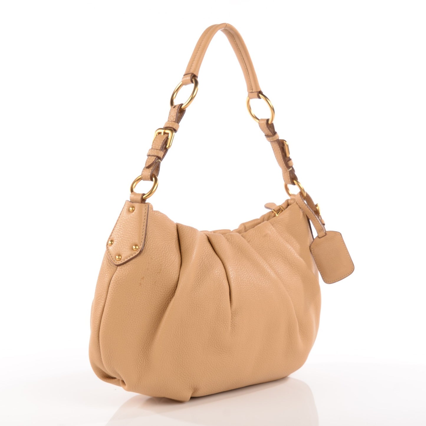 Vitello Daino Shoulder Bag Sabbia
