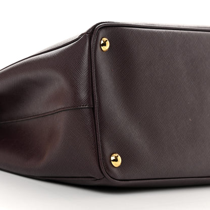 Prada Saffiano Lux Large Galleria Double Zip Tote Granato 12 of 20