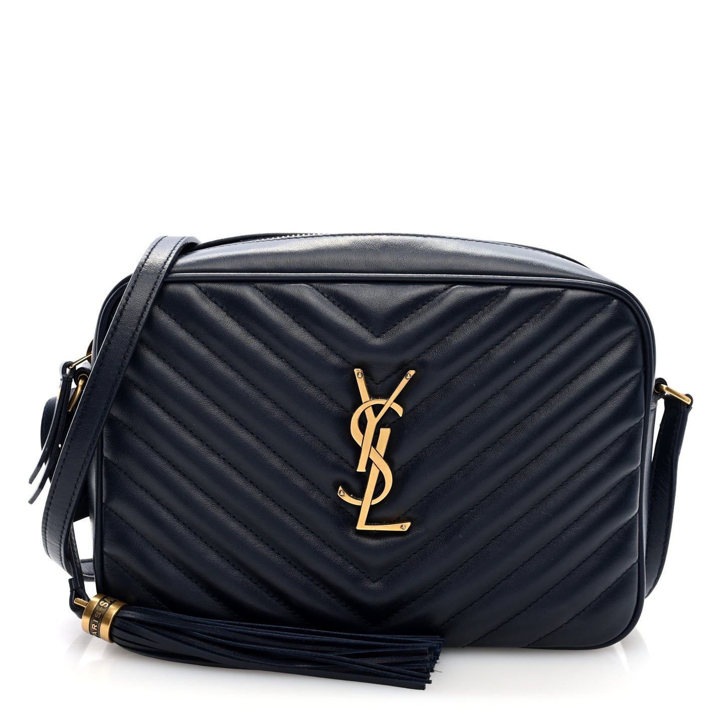 Calfskin Matelasse Monogram Lou Camera Bag Navy