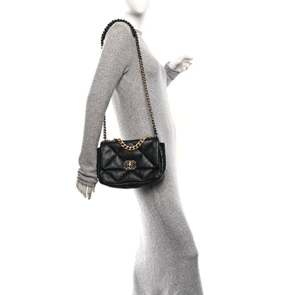 Chanel Lambskin Quilted Medium Chanel 19 Flap Black 2 of 11