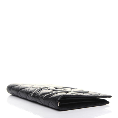 Chanel Aged Calfskin Quilted Cambon Yen Wallet Black 4 of 13